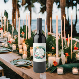 Runder Rahmen Weinetikett