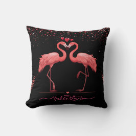 Runder rosa Flamingo Kissen