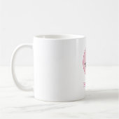 Runder rosa Glücklich lächeln Kaffeetasse (Links)