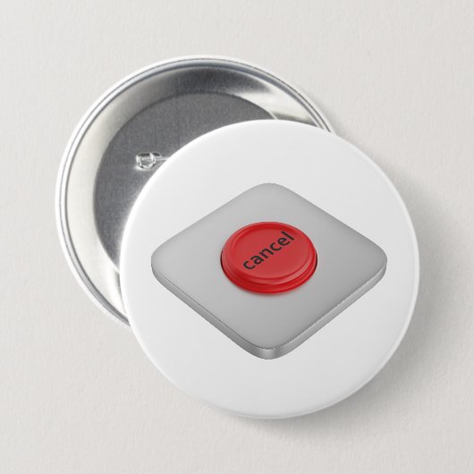 Runder roter Abbrechen-Button Button (Vorne & Hinten)