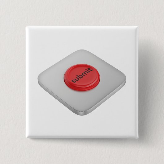 Runder roter Absenden-Button Button (Vorderseite)