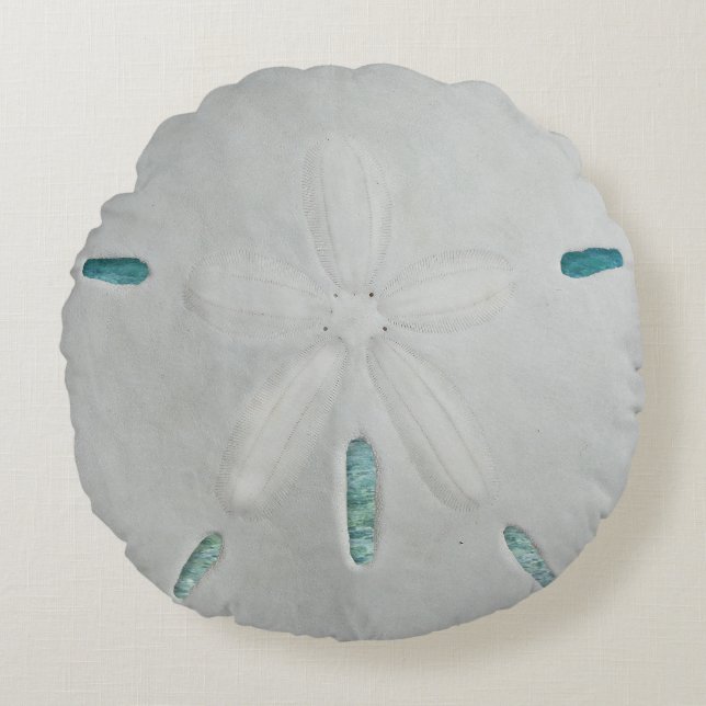 Runder Sand Dollar Beach Throw Kissen (Vorderseite)