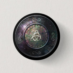 Runder Schild-Knopf - Triquetra Emblem Button
