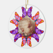 Runder Schmetterlings-Foto-Rahmen Keramikornament (Links)