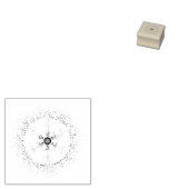 Runder Schneeflocke Gummistempel (Stempel)