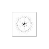 Runder Schneeflocke Gummistempel (Prägung)