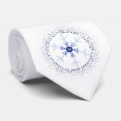 Runder Schneeflocke Krawatte (Gerollt)