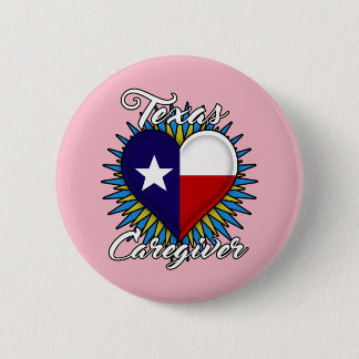 Runder Schriftart des Knopfes TexasCaregiver Button