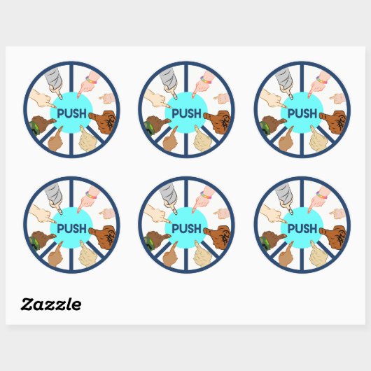 Runder Sticker (Blatt)