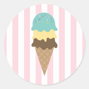 Runder Sticker für geschliffene Eiscreme (3)