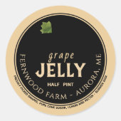 Runder Sticker für Traubenjelly (Vorderseite)
