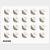 Runder Sticker Gepunktete Freude (Blatt)