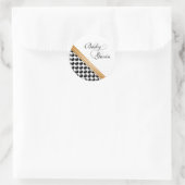 Runder Sticker Gepunktete Freude (Tasche)