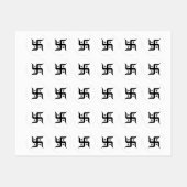 Runder Swasthik Stickers Etiketten (Blatt)