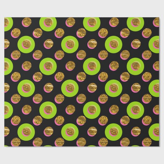 Runder Sylinders Fun Popping Cheer Geschenkpapier (Flach)