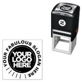 Runder Text - Briefmarke aus Edelkautschuk selbstf Permastempel (Beispiel)