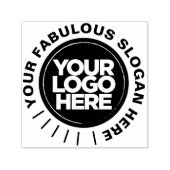 Runder Text - Briefmarke aus Edelkautschuk selbstf Permastempel (Design)