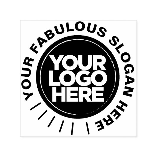 Runder Text - Briefmarke aus Edelkautschuk selbstf Permastempel (Design)