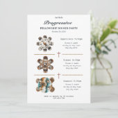 Runder Tisch Progressive Dinner-Einladung Einladung (Stehend Vorderseite)