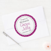 Runder Traubengelenk/lila Konfitürenfutter Runder Aufkleber (Umschlag)