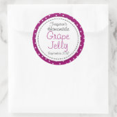 Runder Traubengelenk/lila Konfitürenfutter Runder Aufkleber (Tasche)