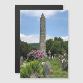 Runder Turm, Glendalough, Co. Wicklow, Irland Magnetkarte (Vorne/Hinten)