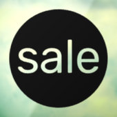 Runder Verkauf Schild schwarze Fensterverkleidung (Blatt 3)