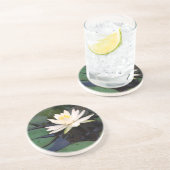 runder Wasserliliesandstein-Untersetzer Getränkeuntersetzer (Seite)