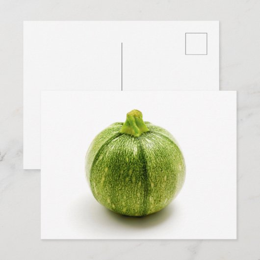 Runder Zucchini Postkarte (Vorne/Hinten)