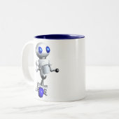 RUNDERER TRINKENDER KAFFEE ZWEIFARBIGE TASSE (Vorderseite Links)