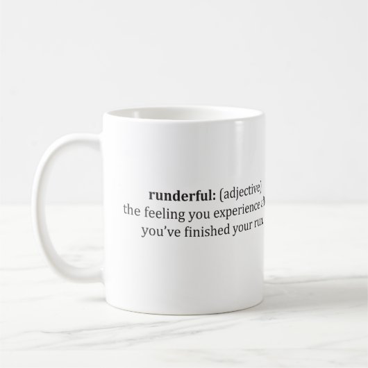 runderful (fühlen Sie es nach Ihrem Run) Kaffeetasse (Links)