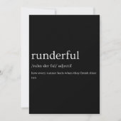 Runderful Running Definition Funny Runner Geschenk Feiertagskarte (Vorderseite)