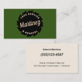 Runderneuerung der Baumstruktur und -entfernung Visitenkarte (Vorne/Hinten)