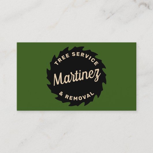 Runderneuerung der Baumstruktur und -entfernung Visitenkarte (Vorderseite)