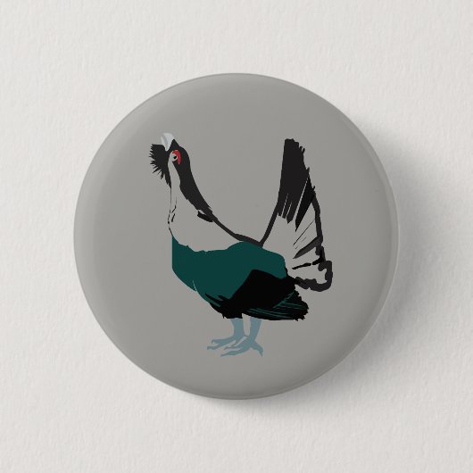 Rundes Abzeichen Auerhuhnvogel Kunst-5,7 cm Button (Vorderseite)