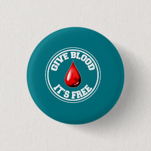 Rundes Abzeichen - Blutspender Button
