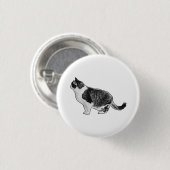 Rundes Abzeichen, ruhige Katze Button (Vorne & Hinten)