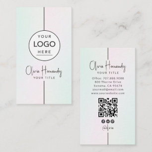 Rundes benutzerdefiniertes Logo QR-Code Social Med Visitenkarte
