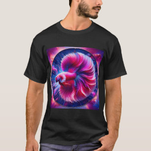 Rundes Betta-Fisch-Design T-Shirt