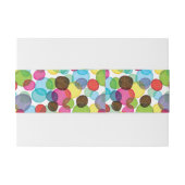 Rundes Blasenkindermuster 2 Einladungsbanderole (Rückseitenbeispiel)