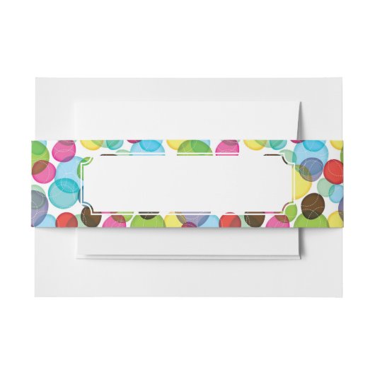 Rundes Blasenkindermuster 2 Einladungsbanderole (Vorderseite Beispiel)