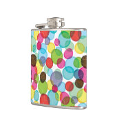 Rundes Blasenkindermuster 2 Flachmann (Links)