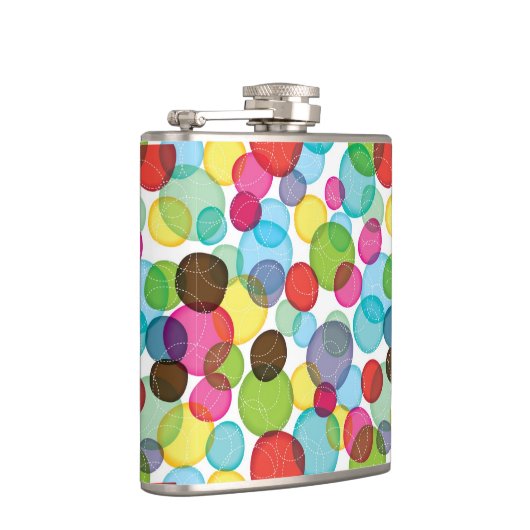 Rundes Blasenkindermuster 2 Flachmann (Rechts)