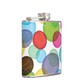 Rundes Blasenkindermuster 2 Flachmann (Rechts)