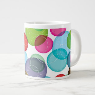 Rundes Blasenkindermuster 2 Jumbo-Tasse