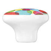 Rundes Blasenkindermuster 2 Keramikknauf (Seitenansicht)