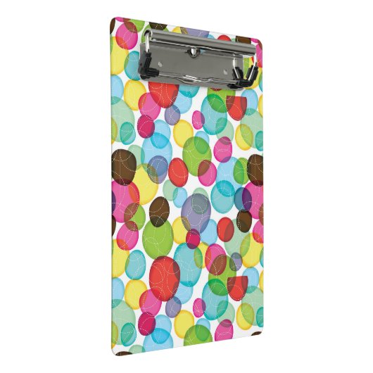 Rundes Blasenkindermuster 2 Mini Klemmbrett (Schrägansicht)