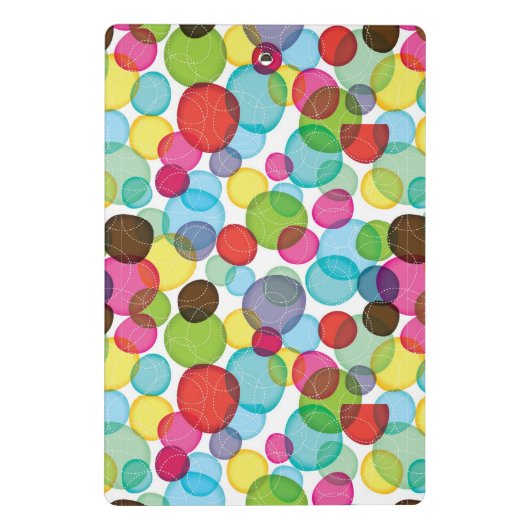 Rundes Blasenkindermuster 2 Mini Klemmbrett (Rückseite)