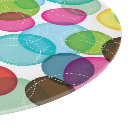 Rundes Blasenkindermuster 2 Schneidebrett (Ecke)