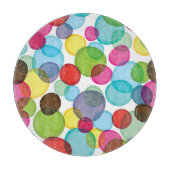 Rundes Blasenkindermuster 2 Schneidebrett (Vorderseite)